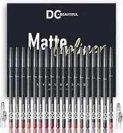 DC-BEAUTIFUL 18 Colors Lip Liners Pencil Set, Premium Waterproof Smooth Lip Pencils, Long Lasting Matte Makeup Lipliners