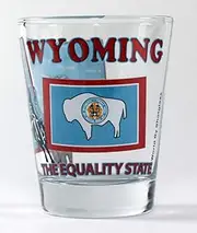 Wyoming The Equality State All-American Collection Shot Glass Glassware
