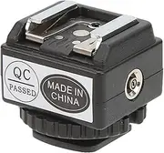 Flash Hot Shoe Mount Adapter,C N2 Flash Hot Shoe Mount Adapter for Nikon, Flash to Camera Hot Shoe Converter with PC Sync Port