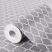 Glotoch Non Adhesive Shelf Liner for Kithchen Cabinets,Non Slip Drawer Liners for Dresser,Waterproof Cabinet Liners for Shelves/Cupboard/Fridge/Bathroom,Gray 12X60 Inch