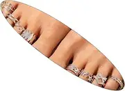 [CJIAYUJEW] Toe Rings for Women Gold Toe Rings Set Simple Open Band Toe Ring Adjustable Band Rings Star Finger Rings Heart-Shape Toe Ring Jewelry for Women