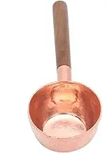 Walnut Coffee Beans Spoons Long Handle Measuring Spoons for Coffee Tea Sugar Salt Safe Lightweight Easy Carry Walnut Copper Material 14.8cm 5.8in