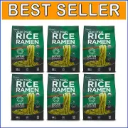 Organic Gluten-Free Rice Ramen Noodles - Quick Cooking Vegan Delight (Pack of 6)
