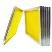 6PCs Inner Size 12"×16" Screen Printing Frame with 305 Mesh Yellow Screen Fabric
