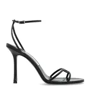 Jimmy Choo Leo 100 Wrap Leather Sandals 36,37.5,37,38.5,38,39.5,39,40,36.5,41 black