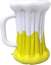 Inflatable Drink Holder - Inflatable Cup Holder | Pool Drink Cup Floating Bath | PVC Floating Ice Cooler with Large Beer Mug Beverage Container for Beach Birthday Outdoor