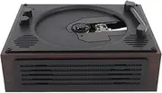 Denash Retro Bluetooth CD Player, Portable Walnut Music Player with Double Stereo Speakers & Remote Control, 2000mAh Battery for Home/Present​