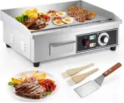 Electric Griddle Nonstick 22 Inch, 1600W Stainless Steel Commercial Griddle for
