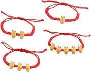 [SOESFOUFU] Rabbit String Bracelet Women Chinese Style Woven Bunny Charm Bracelet for Protection