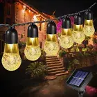 2 Pack of 30 Led Solar String Lights 8 Modes Crystal Globe Outdoor String Lights