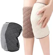 [seaNpem] Knee Warmer for Winter, 1Pair Thicken Cashmere Wool Knee Warmers, Adjustable Knee Brace Leg Warmer Sleeve for Arthritis, Ski, Cycling