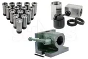 15 Pcs 1/8" ~ 1" x 16ths 5C Collet Set + 5C COLLET BLOCK + 5C H/V FIXTURE R[