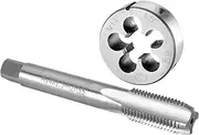 Burkit M14 X 1.5 Tap and Die Set, M14 x 1.5 Machine Thread Tap and Round Die Right Hand