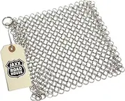 JAXX ROADHOUSE Stainless Steel Scourer Made of Soft Mesh for Pots, Grills and Hands | Ring Cleaner Dutch Oven | Dishwasher Safe | Flexible Cast Iron Cleaner | Durable Cast Iron Care