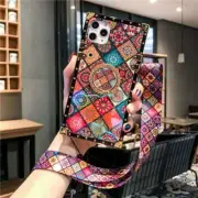 Luxury Blu-ray Flower Pattern Square Phone Case Cover For iPhone 13 11 XR 7 8 12