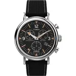 【TIMEX】天美時 復刻系列 41 毫米 撞色三眼計時手錶 (銀X黑 TXTW2V43700)