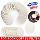 100/300/600X 64mm Coffee Machine Filter Paper Handle Powder Bowl Raw Wood New