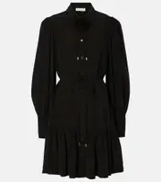 [Zimmermann] Zimmermann Belted ruffled shirt dress AU 6 black