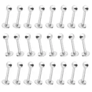 25 PCs Wholesale 16G Labret Ball Studs Surgical Steel Lip Tragus Cartilage Rings