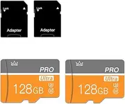 talebasic 128GB Micro SD Card Class 10 Memory Card with SD Adapter, Fast Speed TF Card for Tablet/Phone/Camera/Car/Game Console (Pack of 2, 128GB)