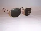 New RAY BAN HEXAGONAL Sunglasses 3548N 001 GOLD/GREEN 51mm AUTHENTIC