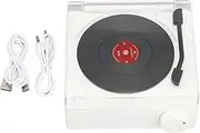 Record Player, Record Player with Speakers, 5.0, Alarm Clock Function, Upgraded Turntable Sound, Wireless and Sound Cable Connection, Memory Card Insertion Playback (White)