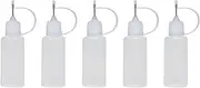 5 x 10ml Needle Tip Bottle Squeezable Liquid Dropper E-Liquid (White)