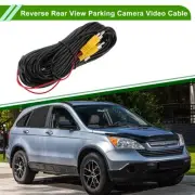 Reverse Rear View Parking Camera Video Cable 15m/49.21ft Black RCA 1 Pcs