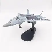 Pre-Build Replica 1/100 for SU57 Fighter DieCast Metal Airplane Military Display Model Collection Or Gift Or Desk Decor Toy Airplane(Style 1)