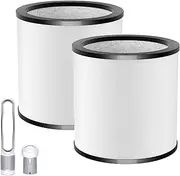 Updated TP01 Filter, 360 Glass HEPA Filter Replacement for Dyson Air Purifier Pure Cool Link TP01 TP02 TP03 AM11 Tower Fan, Pure Cool Me BP01 Personal Purifying Fan, Compare to 968126-03,2 Pack,Black