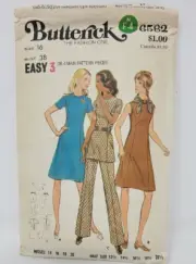 Simplicity 7551 Misses Dress Tunic Pants sewing pattern sz 16 Vintage 60's