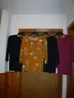 3/4 Sleeve Tops Croft & Barrow ,XXL,1X,Dark Navy,Yellow Floral,Mauve Pink NWT