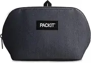 PackIt Freezable Snack Bag, City Charcoal, Built with EcoFreeze® Technology, Foldable, Reusable, Zip Closure, Designed for Keeping Snakcs Fresh On The Go, and Adults of All Ages