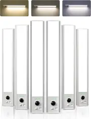 under Cabinet Lights, 96 LED Rechargeable Motion Sensor Light Indoor, 6 Pack Wir