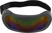 [Generic] Light Up Glasses, 4 Modes 22 Animations 20 Images 10 Languages APP Control BT Full Color USB Rechargeable LED Glowing Glasses, Light Up Sunglasses Rave Glasses for Parties
