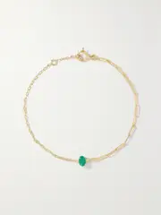 [Yvonne Léon] Yvonne Léon - 18-karat Gold Emerald Bracelet - Green - One size One size Green
