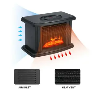 110V美標壁爐暖風機取暖器家用客廳臥室火焰加熱火爐迷你暖風扇