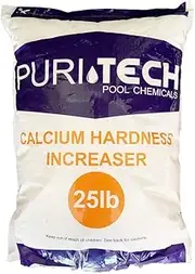 Puri Tech Pool Chemicals Calcium Hardness Increaser Plus for Swimming Pools & Spas Increases Calcium Hardness Levels Prevents Staining on Surfaces… (25lb)