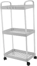 DOITOOL Rolling Utility Cart with Wheels Portable Storage Trolley for Kitchen Bathroom Office Plastic Organizer for Home Garage and Restaurant Use