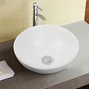 Ceramic Basin Bathroom Sink 280mm Round Vanity Sink Bowl Basin Obove Counter Sink Hand Wash Basin Bowl Modern Design High Gloss White