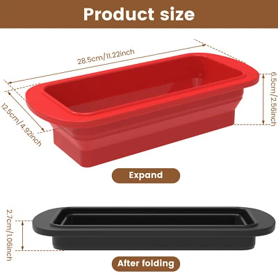 2 Pcs Silicone Cake Pans 11 Inches Rectangular Cake Pan Non Stick Baking beMdb
