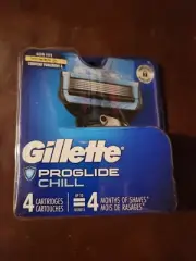 Gillette Fusion Proglide Chill Refill Cartridges, 4 Cartridges Brand new