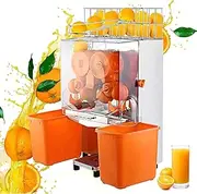 Commercial Orange Juicer Machines, Automatic Peeling Slow Masticating Orange Juice Extractor, Electric Citrus Squeezer Maker for Orange Juice, Citrus
