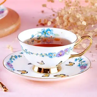 【Royal Duke】骨瓷咖啡對杯-蝶舞(杯 水杯 杯子 咖啡杯 咖啡對杯 馬克杯 午茶杯 午茶組 花茶杯 伴手禮)