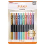 zebra gel ballpoint pen Sarasa clip 0.5mm Deco Shine 10colorset N