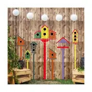 SUNVERSE Bird House Stencils for Fence, Room & Wall Art, Reusable Drawing St