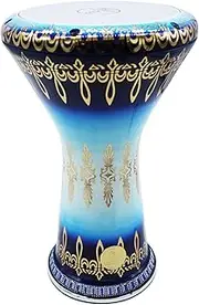 The 17.75'' Stunning Metallic Darbuka Doumbek Gawharet El Fan (Metalic Blue)