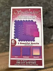 Spellbinders nestabilities Cut, Emboss, Stencil, Classic Scalloped Squares Large