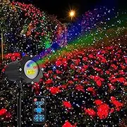 DirtyGlow Outdoor Laser Projector Light, RGB Firefly Effect – IP65 Waterproof with Remote Control, Holiday Garden Lights for Christmas & Halloween Decorations
