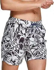 [DomiGe] Men's Quick-Dry Beach Shorts with Elastic Waist & Tropical